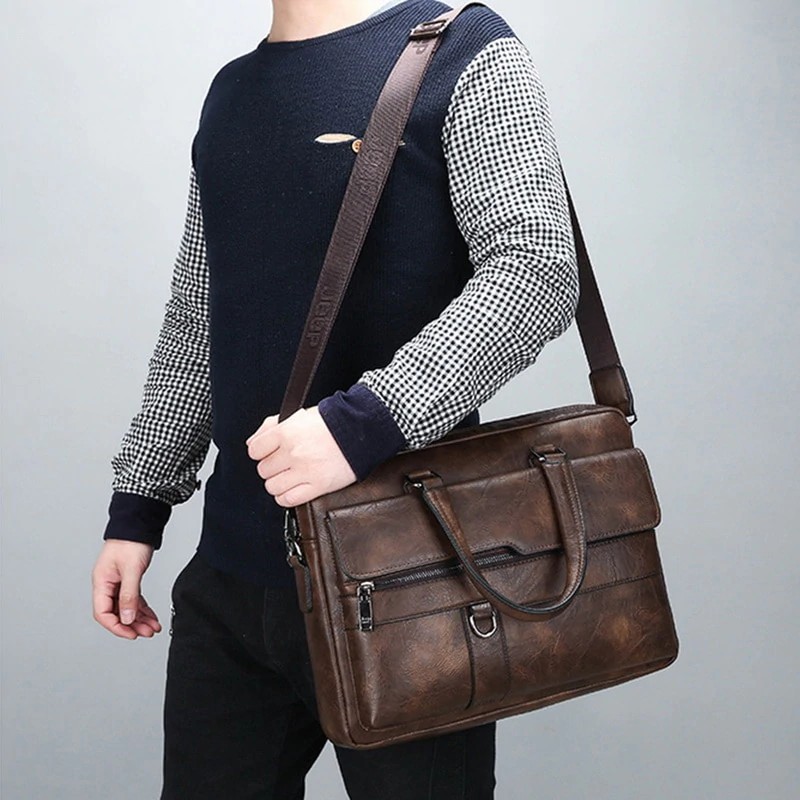 branded leather office bags for mens