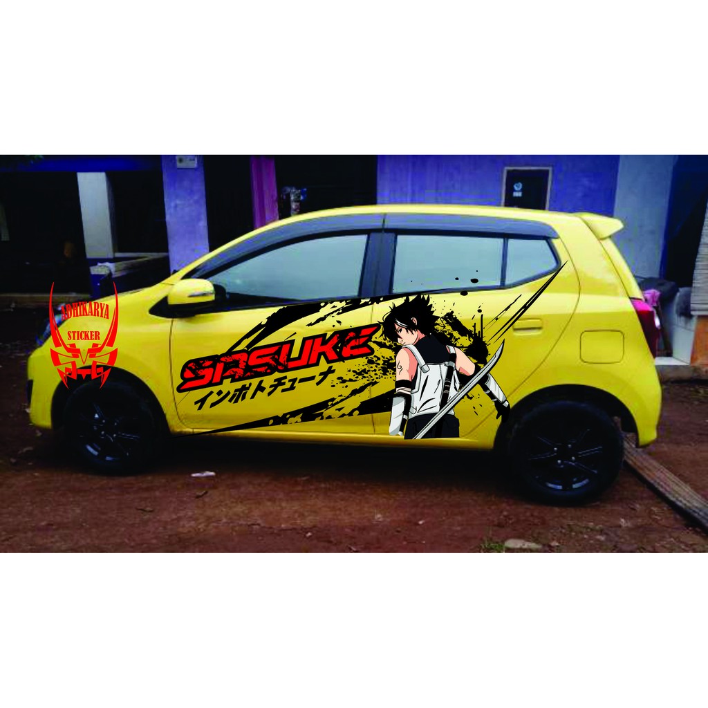 STIKER MOBIL DECAL SASUKE KARTUN KEREN MOBIL AGYA AYLA HONDA JAZZ