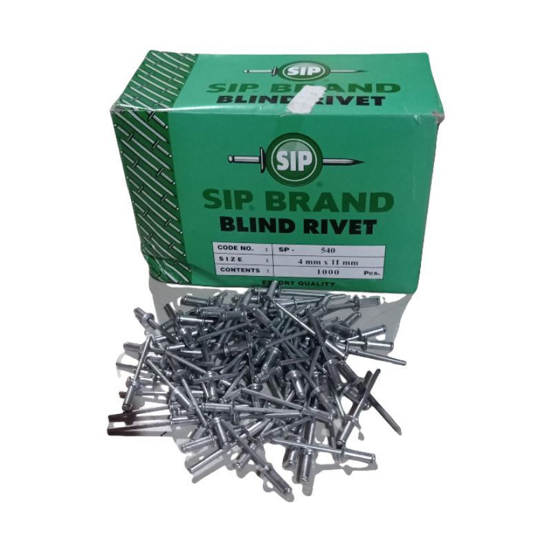 Jual SIP Paku Rivet 540 ukuran 4x11mm / Blind Rivet / Aluminium / isi ...