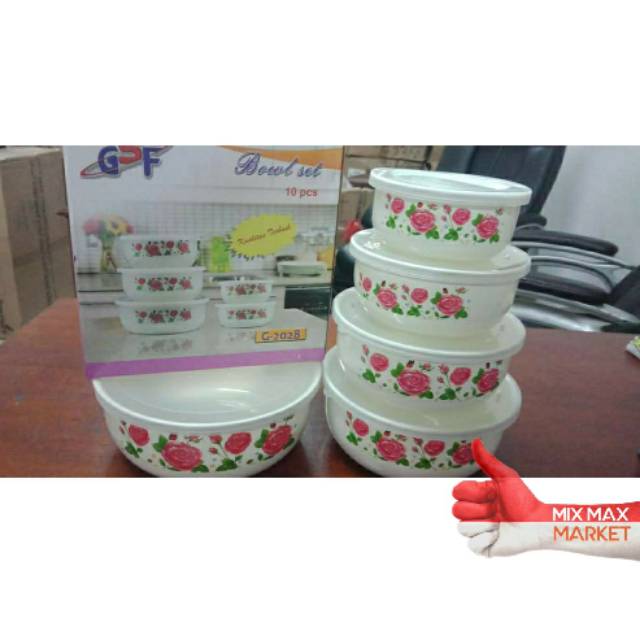 Rantang 5 Susun Mixing Bowl GSF Enamel Set