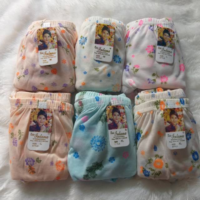 CELANA DALAM WANITA KEMBANG SIZE M/L/XL 1 LUSIN MURAH