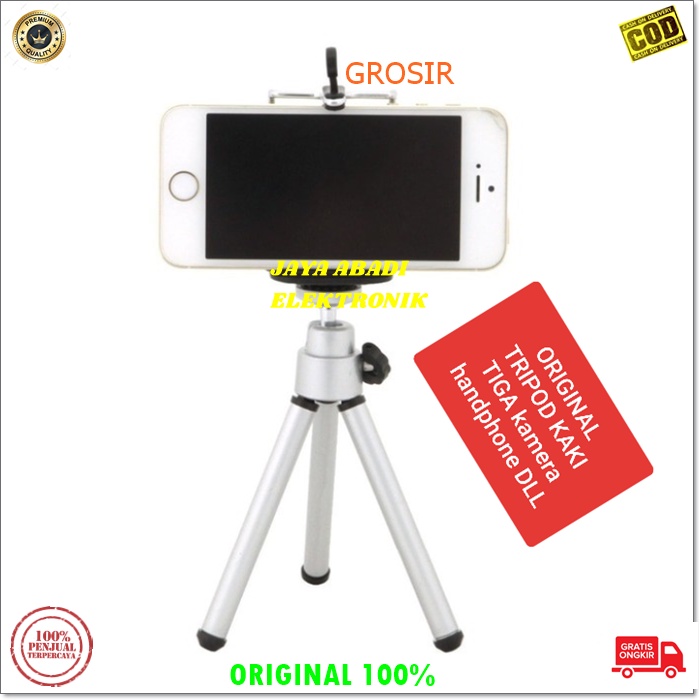 J131 ORIGINAL TRIPOD MINI LIPAT HOLDER U KAKI TIGA MONOPOD PEGANGAN HANDPHONE KAMERA PENYANGGA DUDUKAN POD MOBILE ANTI JATUH  kokoh stabil menopang merekam stand standing gadget gantungan multi tongsis tongkat cocok untuk hp dengan layar maksimal 5,5 inch