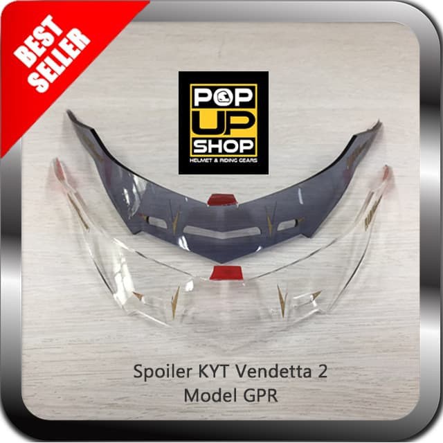 Spoiler Buntut Helm KBC V dan KYT Vendetta 2 - Putih