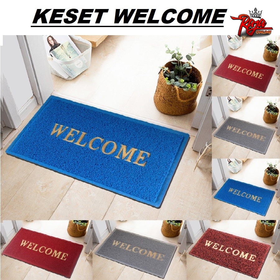 YF03-Keset Karpet PVC Mie / Bihun WELCOME 40X60CM