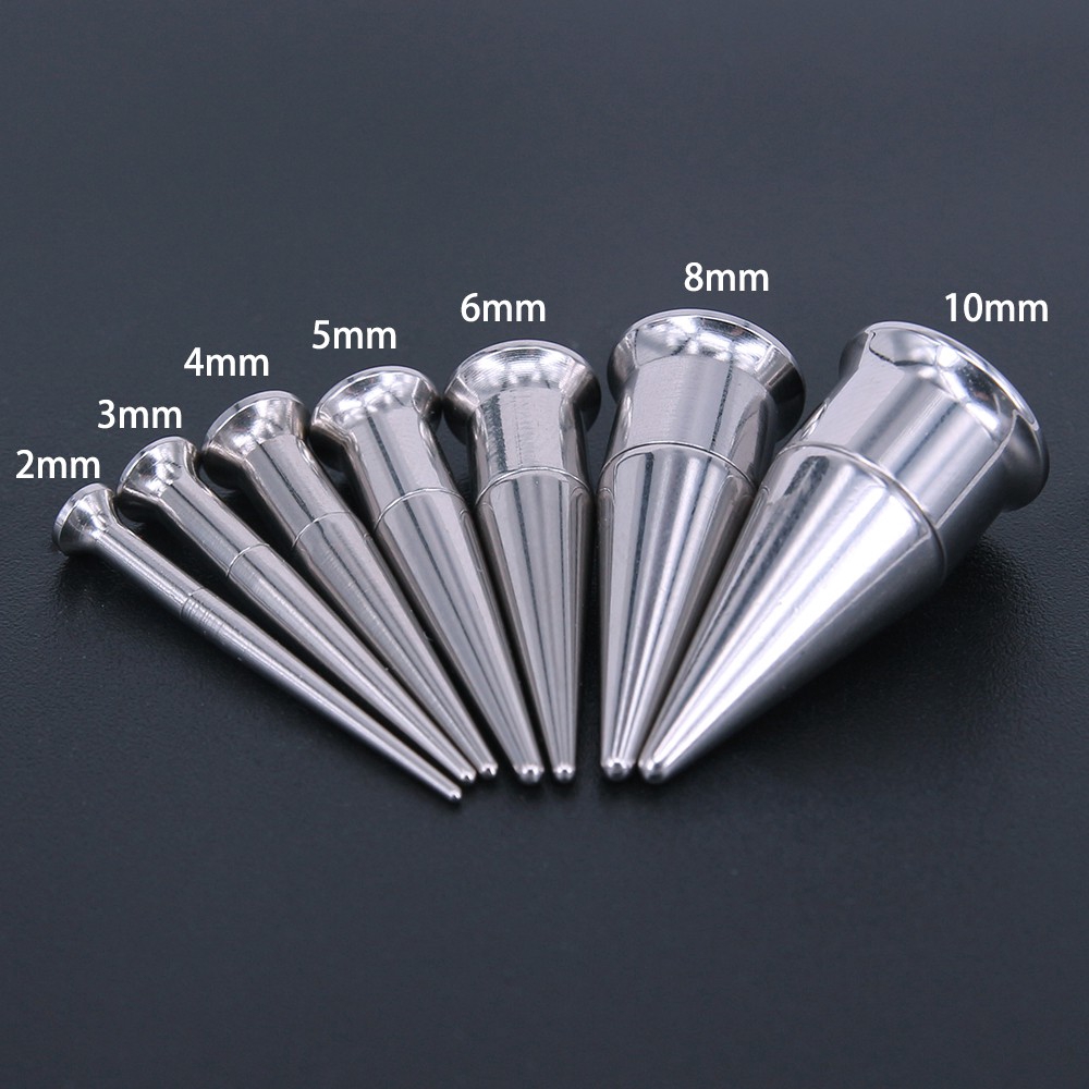 Ear Plug Pembesar Lubang Tindik Telinga Bahan Stainless Steel Warna Silver