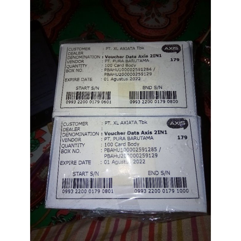 VOCHER KOSONG AXIS