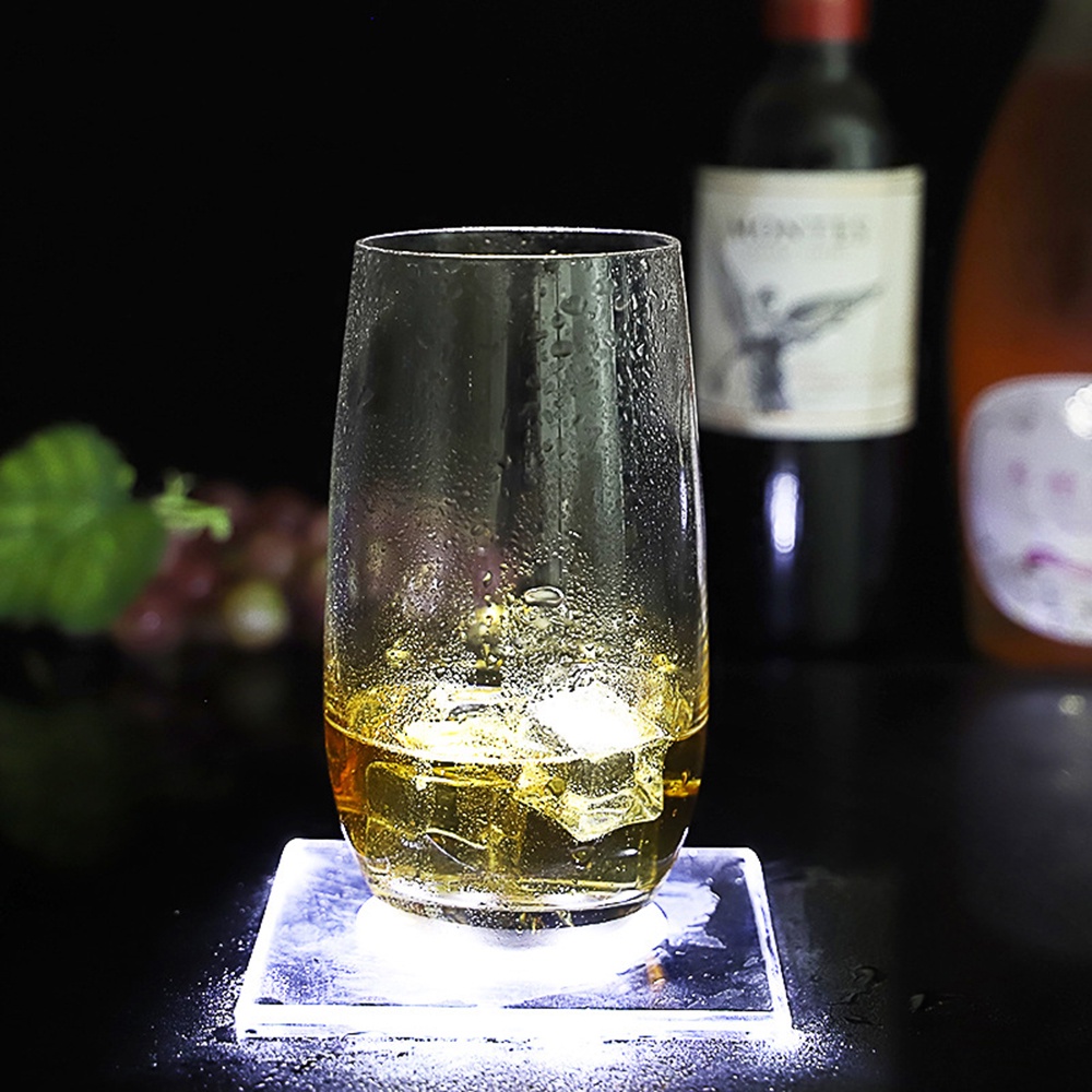 Tatakan Gelas Cocktail Bahan Akrilik Kristal Ultra Tipis Dengan Lampu Led Owt