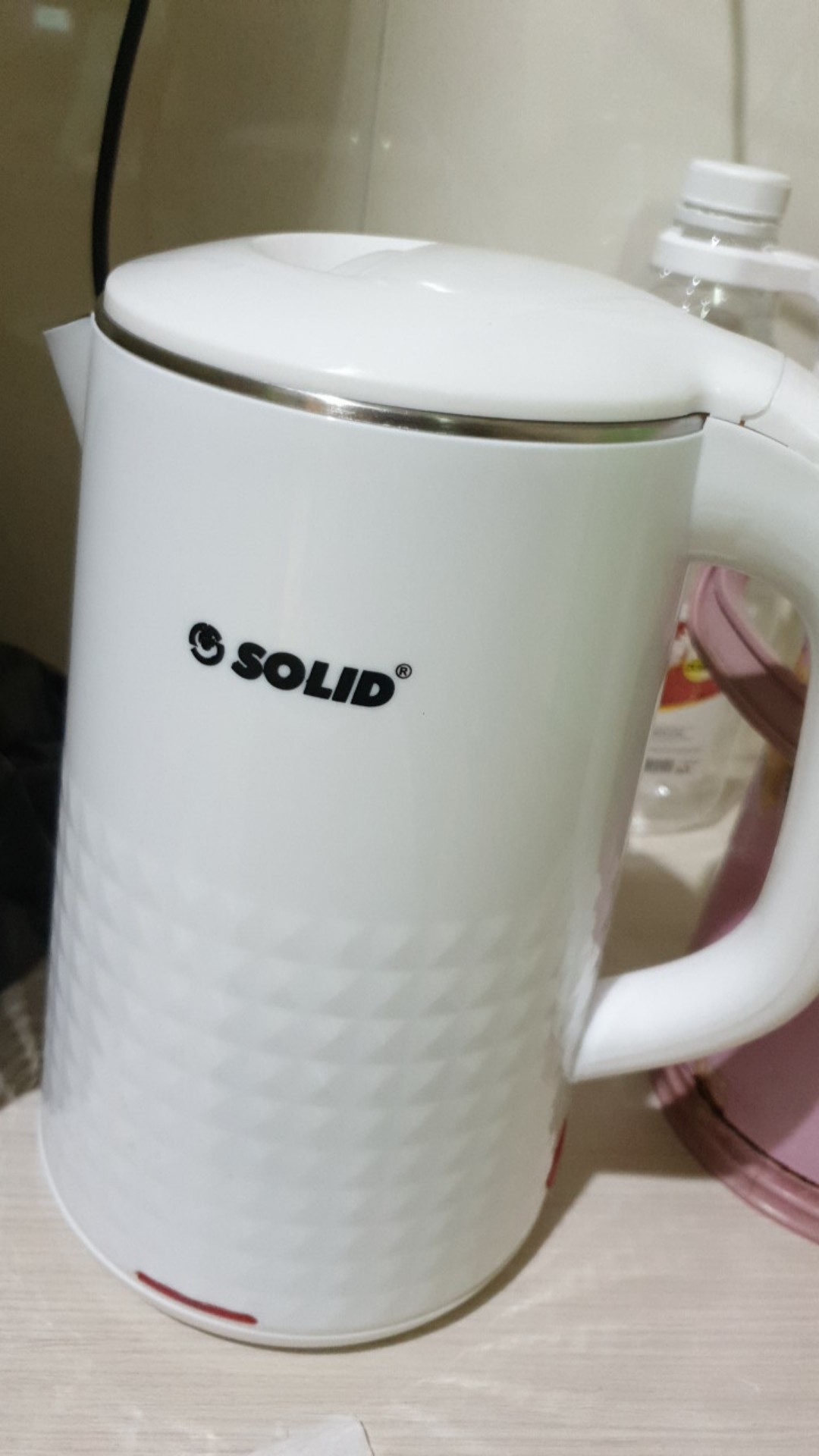 Teko Listrik 2l Solid Diamond Sl-ak166-e7l Electric Kettle / Ceret Elektrik 2 Liter Hitam Putih