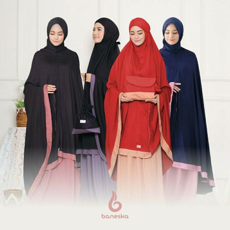 Mukena Salwa Series Mixed 2in1 Rayon dewasa Jumbo Adem