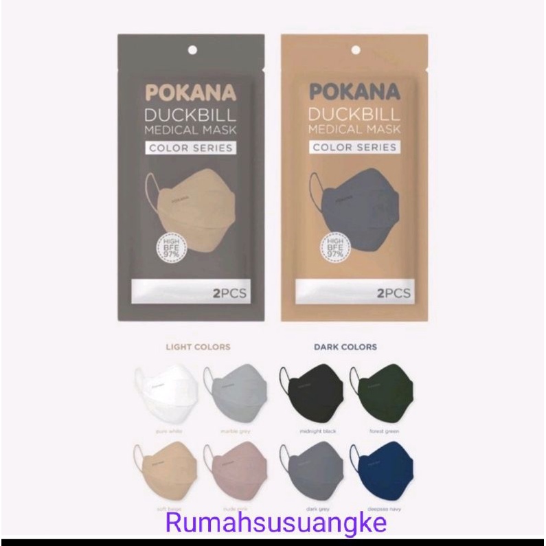 Pokana Duckbill medical mask color series isi 2