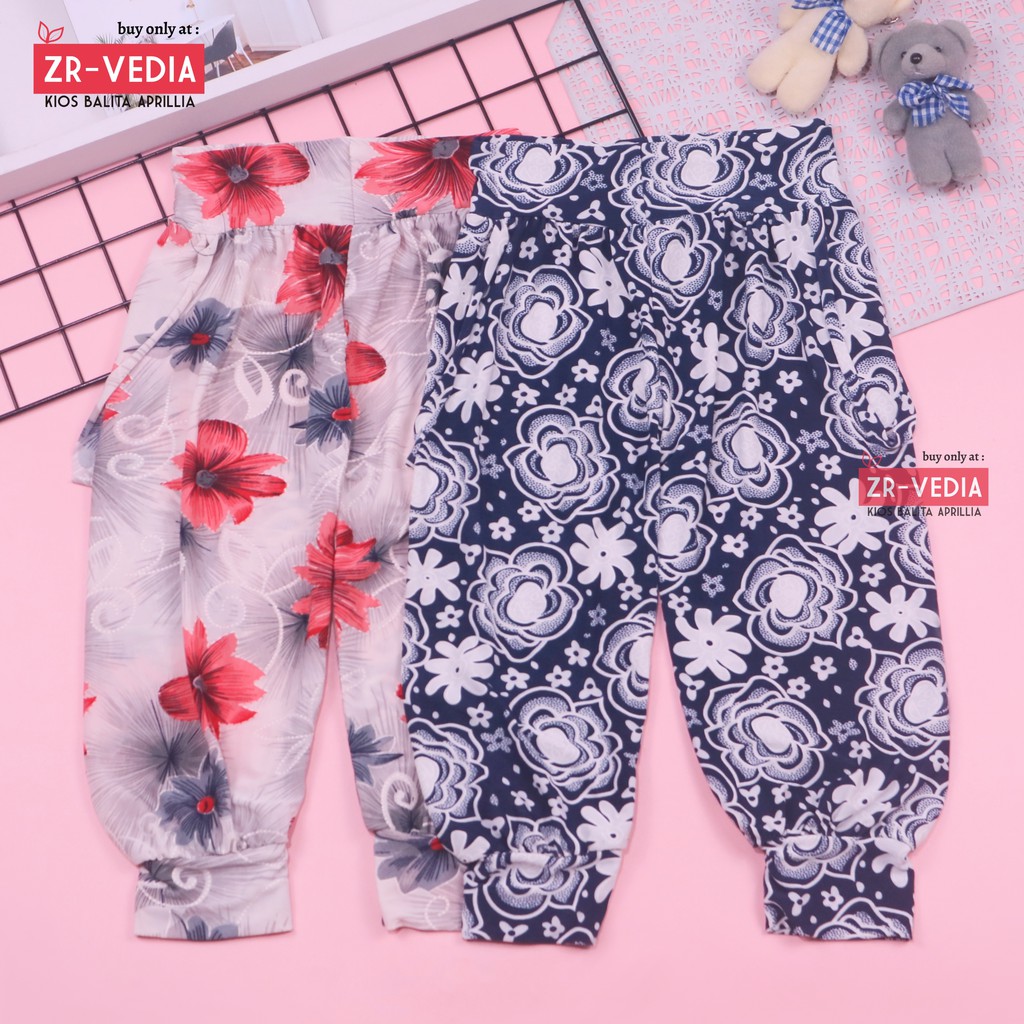 Aladin Carlissa uk 5-6 Tahun / Celana Panjang Anak Perempuan Murah Pants Bahan Adem Motif Grosir