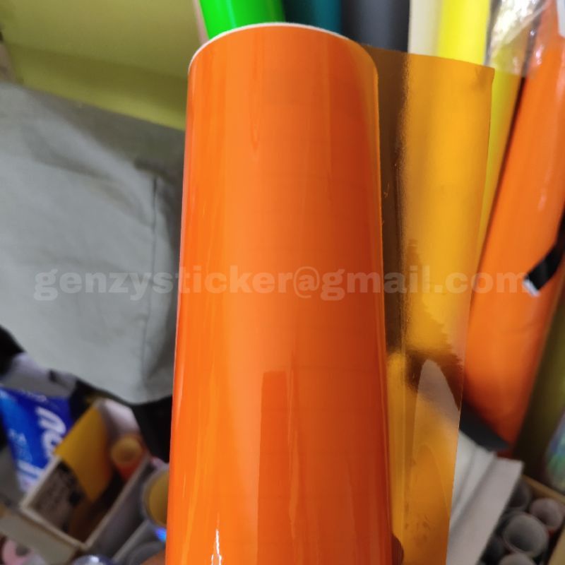 stiker skotlet lampu sein orange sticker transparan oren