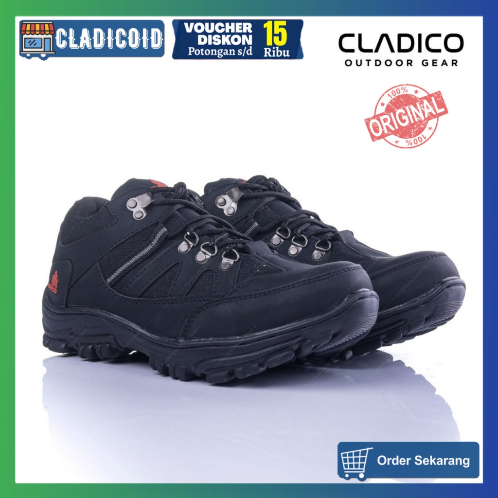 SEPATU SAFETY PENDEK PRIA UJUNG BESI OUTDOOR KERJA LAPANGAN, TOURINGAN, HIKING CLADICO ROADSTER LOW