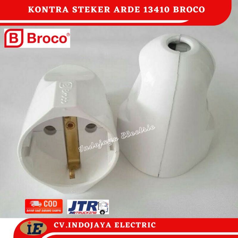 BROCO KONTRA STEKER ARDE PUTIH 13410 FEMALE COUPLER SNI