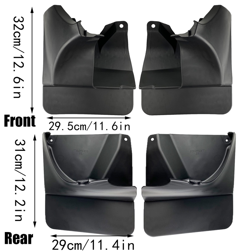 1 Set Mud Flap Pelindung Splash Untuk Fender Mobil Toyota Land Cruiser Prado FJ120 2003-2009