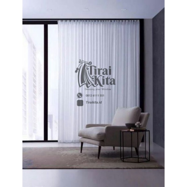 vitrase gorden lebar 1.5 tinggi 3 meter gorden jendela minimalis panjang pintu kamar polos biasablac