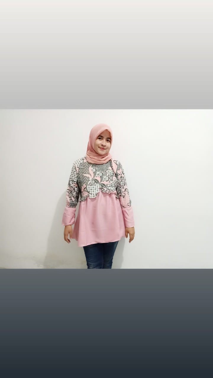 Batik Wanita Asj Sa Hrb026 Kenongo Kemeja Tosca Pendek