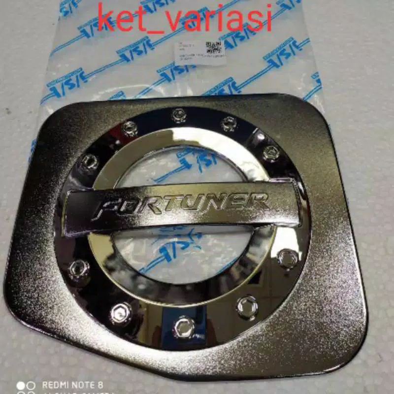 Tank cover/ tutup tangki mobil Fortuner model sporty Chrome  jsl