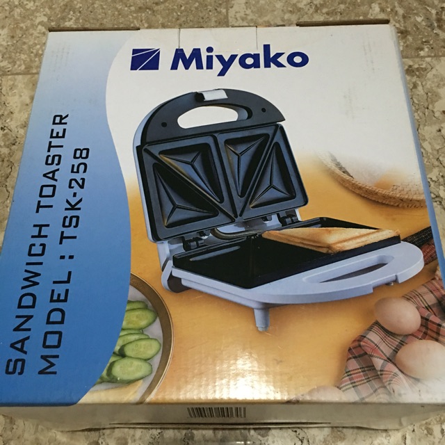MIYAKO TSK 258 SANDWICH TOASTER PEMANGGANG ROTI PANGGANG BAKAR PRAKTIS MUDAH PANGGANGAN