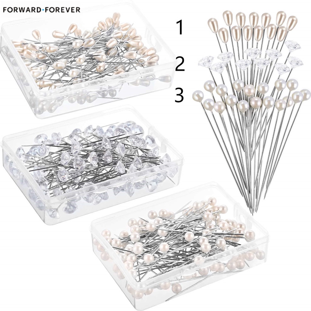 100pcs/box hijab scarf brooch pins 3 different styles