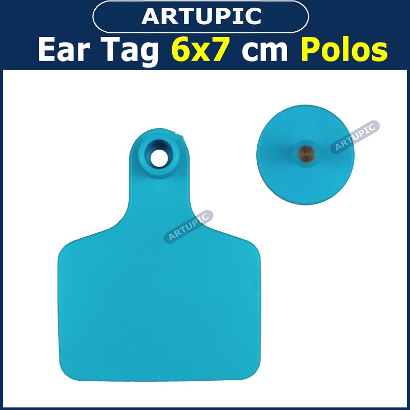 Ear Tag 6x7 cm POLOS ECERAN Anting Eartag untuk Babi Sapi Kambing Murah Plastik bisa jadi Kalung Leher Hewan Domba Kuda Kerbau