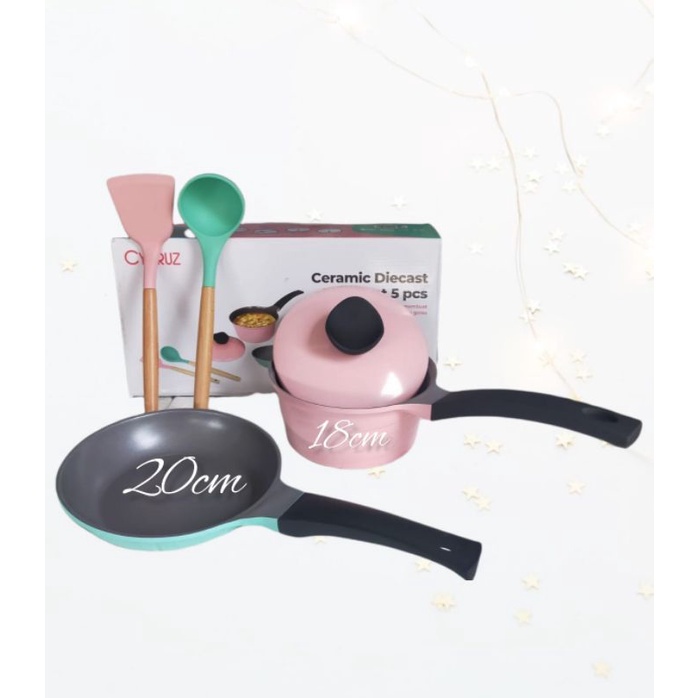 ❤️CYPRUZ 5Pcs BASIC SET CERAMIC DIECAST ANTI LENGKET❤️
