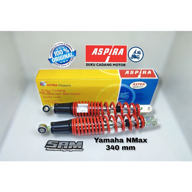 SHOCK SOK SHOCKBREAKER BELAKANG YAMAHA NMAX N MAX 340 MM ORI ASPIRA YH-F22A0-NMX-170R