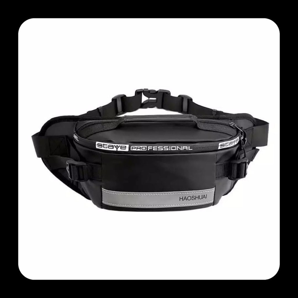 BRYSTORE -WB 003 WAISTBAG PRIA TAS PRIA WANITA WATERPROOF SLEMPANG PRIA WATERPROOF TAS ANTI AIR