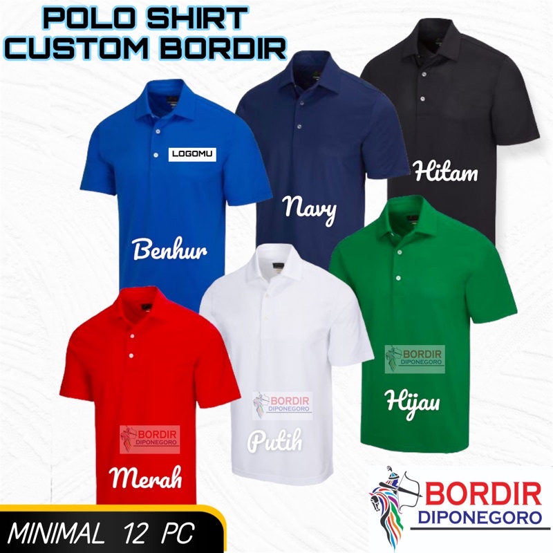 POLO SHIRT BORDIR / KAOS POLO CUSTOM BORDIR | KAOS POLO BORDIR CUSTOM | KAOS BERKERAH | KAOS