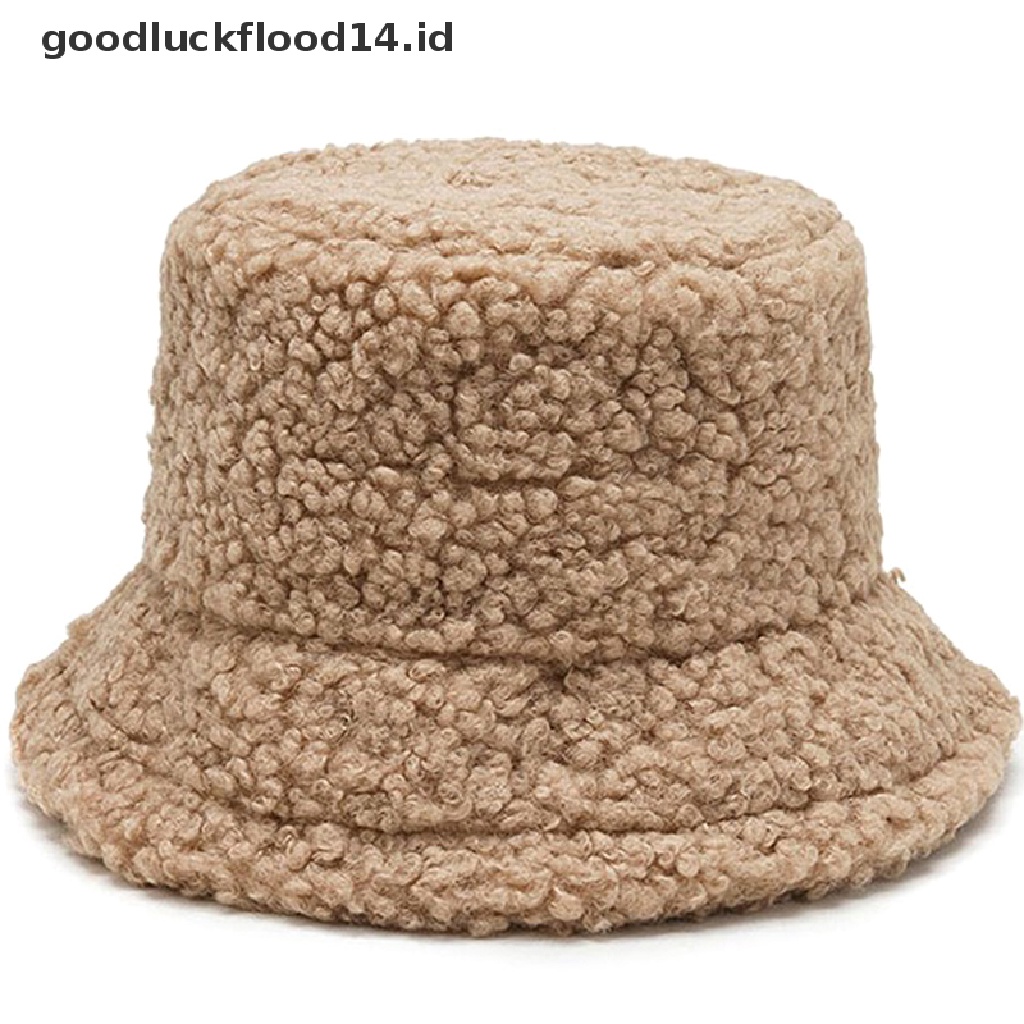 [OOID] Faux Fur Bucket Hat Winter Warm Teddy Velvet Hats for Women Lady ID