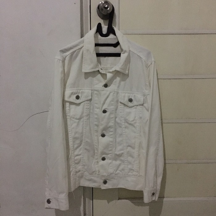 White Trucker Denim Jacket & White Jeans 100% Original