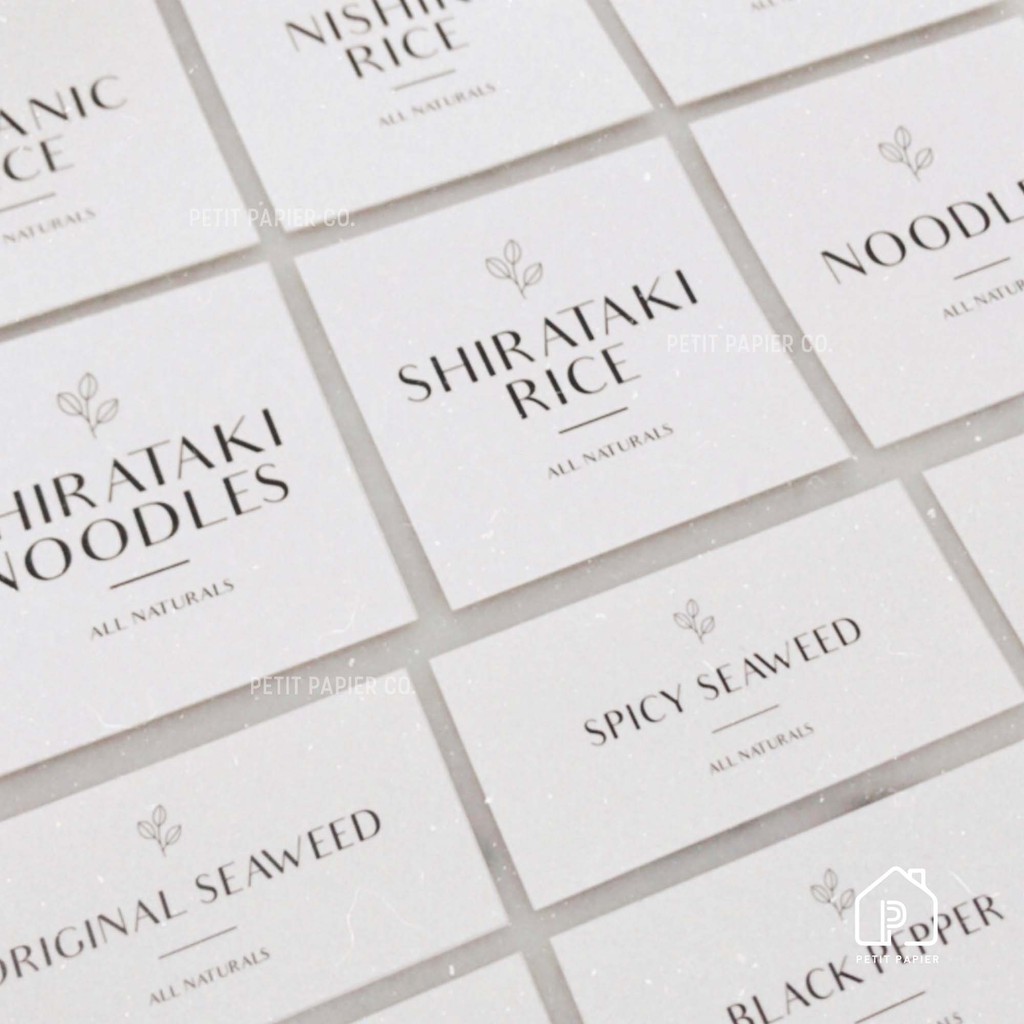 

[ PAPIER HOME ] (Satuan) Custom Sticker Label Bumbu Dapur -MINIMALIST- Premium Sticker