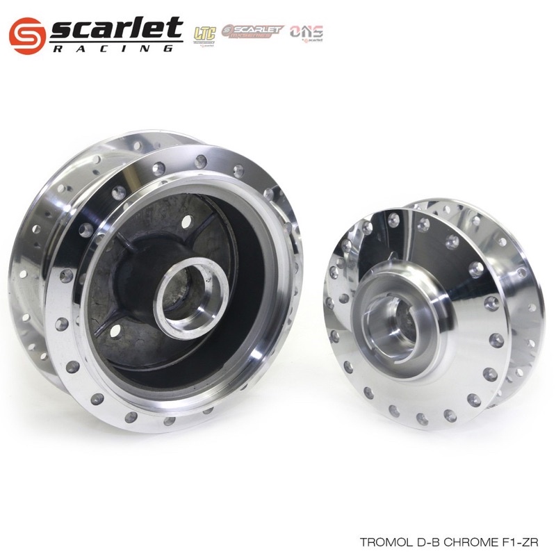 Scarlet Racing - Tromol Trombol Hub Depan Belakang Black Chrome F1ZR , FIZR , FORCE1