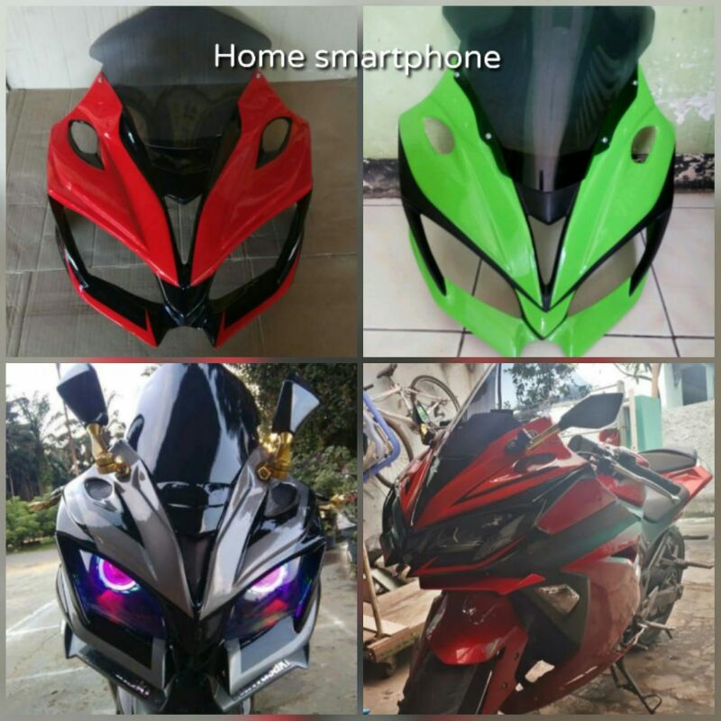 kedok topeng plus winsil Kawasaki ninja 250 fi model ninja h2