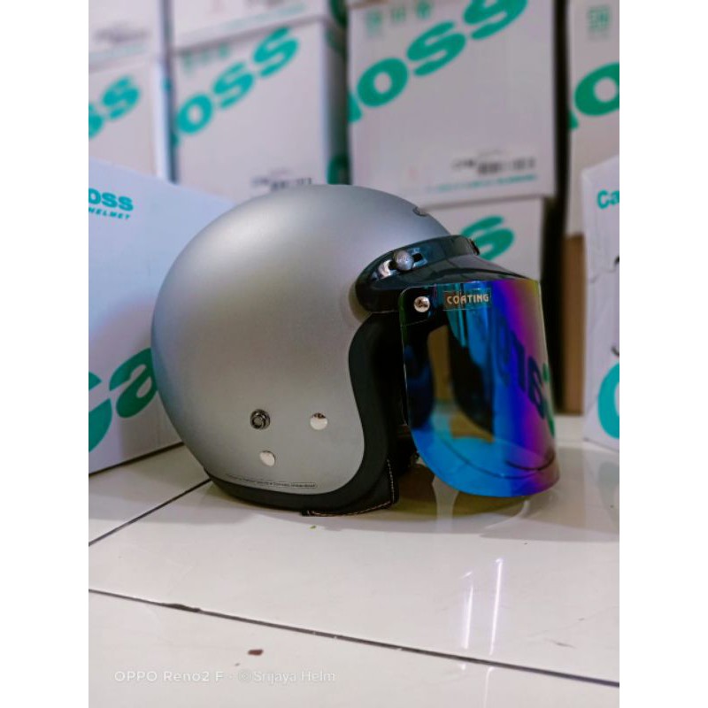 HELM CARGLOSS CFM RETRO SILVER DOF CARGLOSS ORIGINAL 100%