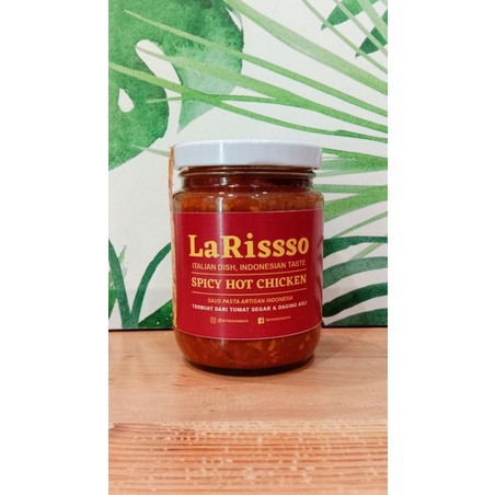 

Saus Pasta Spicy Hot Chicken Larisso Kemasan Jar 250gr