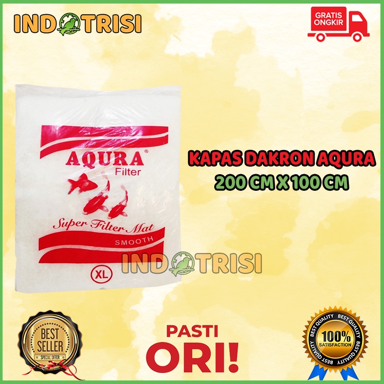 Kapas Filter Aquarium 200 x 100 CM Busa dakron Filter Kolam Aquarium Ikan Kapas 2x1