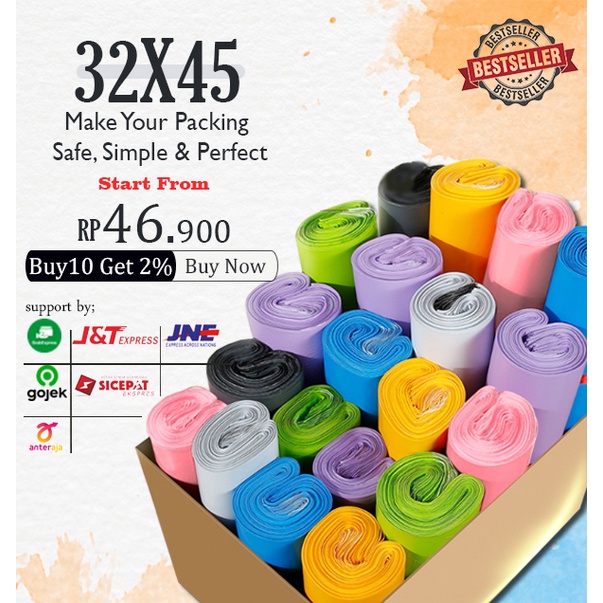 

[100 PCS] 28X42 PLASTIK PACKING POLYMAILER POLIMAYLER PUTIH UNGU PINK KUNING SILVER ABU HITAM ORANGE TERMURAH