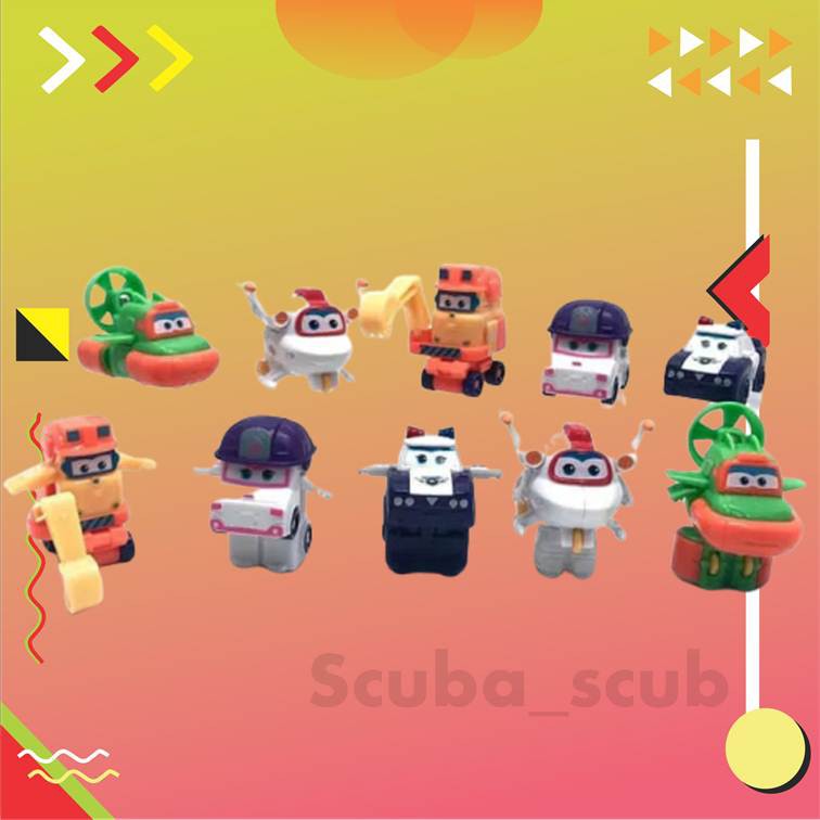 MODEL MAINAN ANAK TERBARU 8pc SUPER WINGS SuperWings Pesawat Action Figure Mainan Miniatur