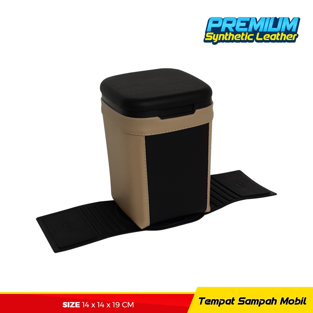 Tempat Sampah Mobil - Hitam Krem