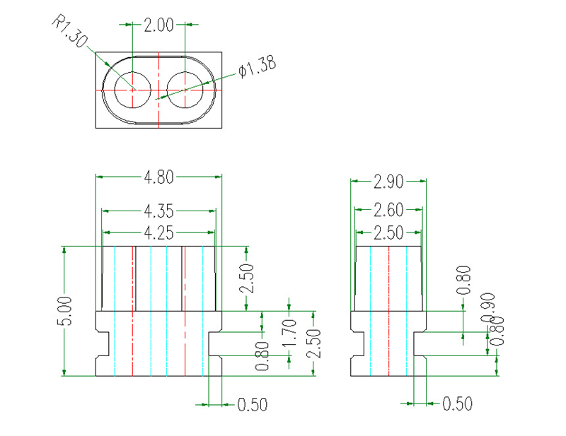 1 Pasang Qdc Female Ue Tf10 Qdc Kepala Datar Untuk Reparasi Earphone Diy (2Pcs)