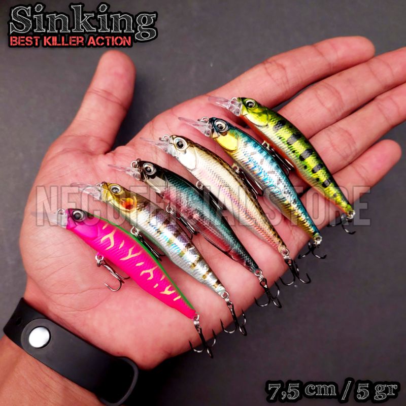 Lure minnow sinking 7,5 cm 5 gr Replika DUO REALIS ROZANTE 77SP Best Killer Action