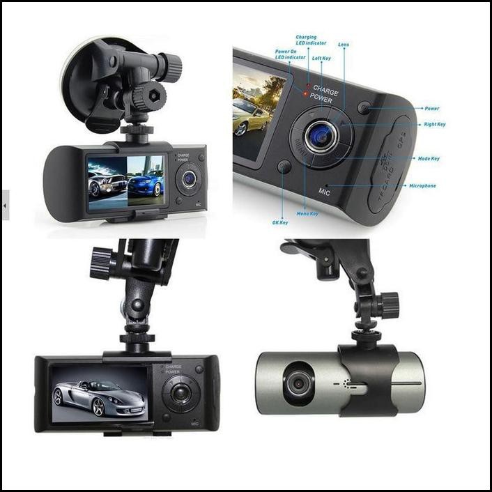 Cctv Mobil Dua Kamera Depan Belakang Tipe R300 ,Gps Longger, G Sensor