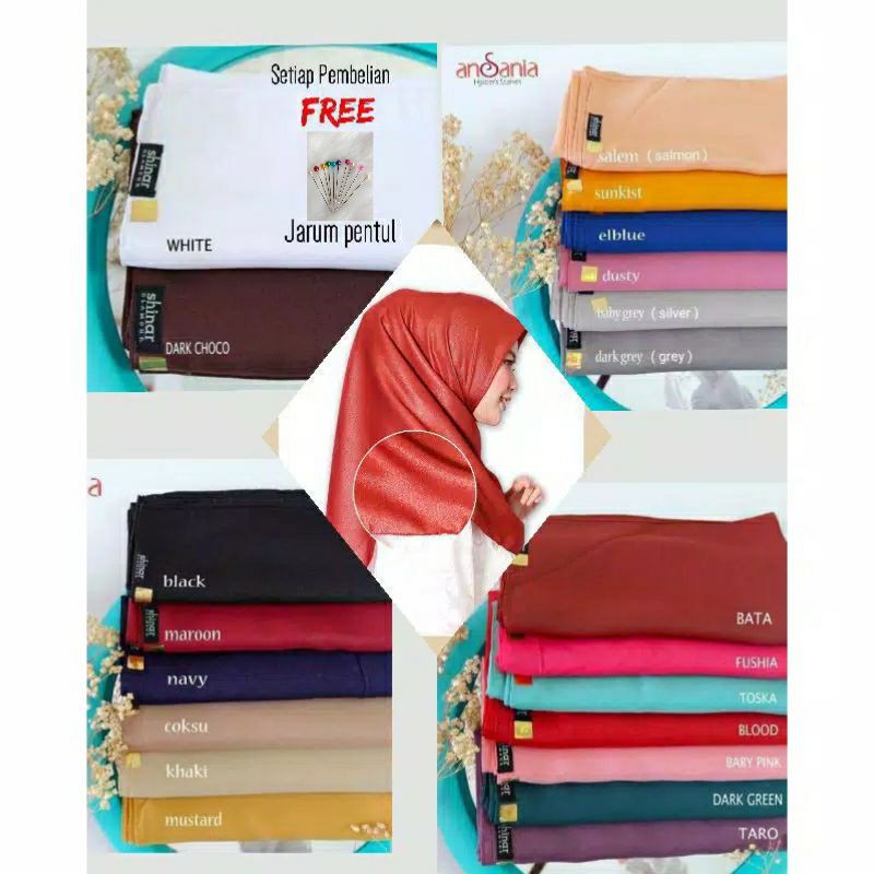Kerudung Kondangan Shinar Glamour Jilbab Segiempat Murah Fashion Hijab Part 2