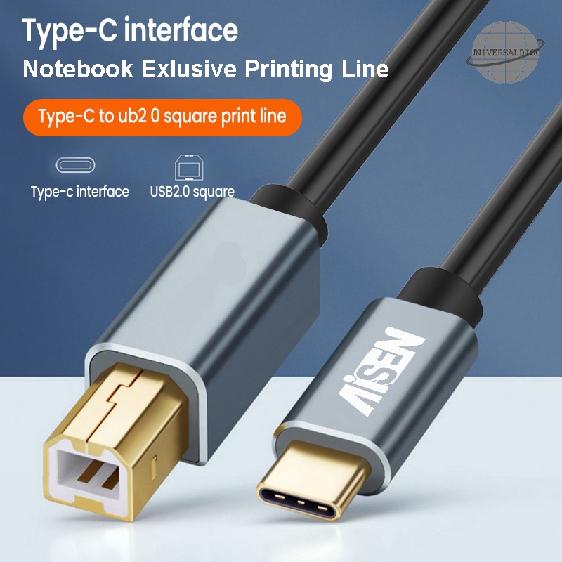 AISEN Kabel USB Type C to USB-B Printer High Quality 1.5M