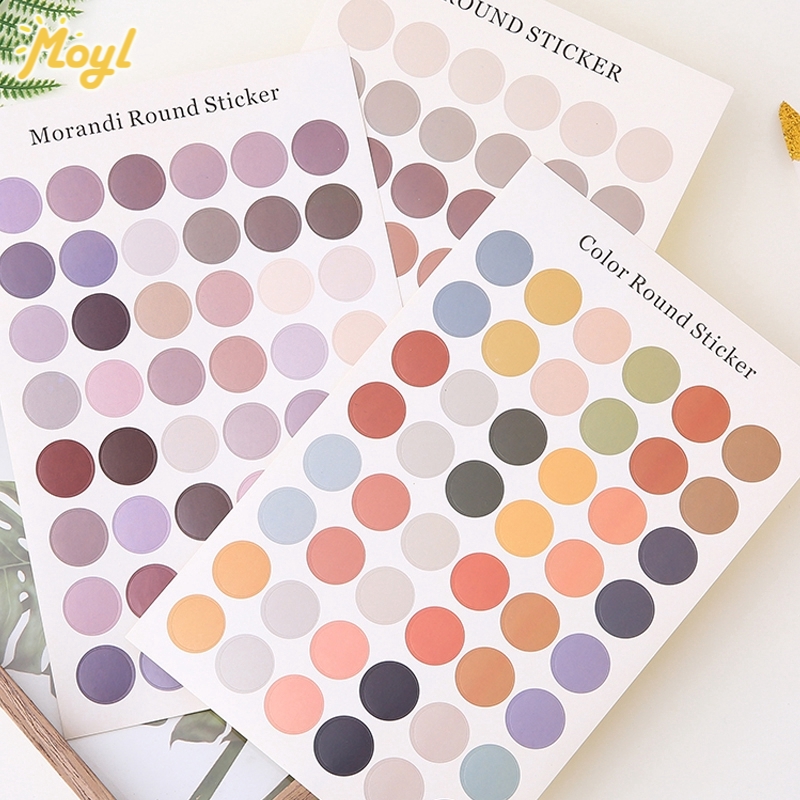 Stiker Motif Polkadot Warna Warni untuk Dekorasi Diary / Foto