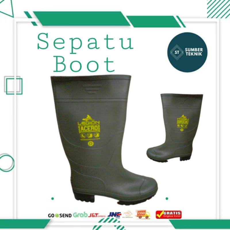 Sepatu Boot / Sepatu Boot Karet / Sepatu Boot Tinggi LEGION 39-43