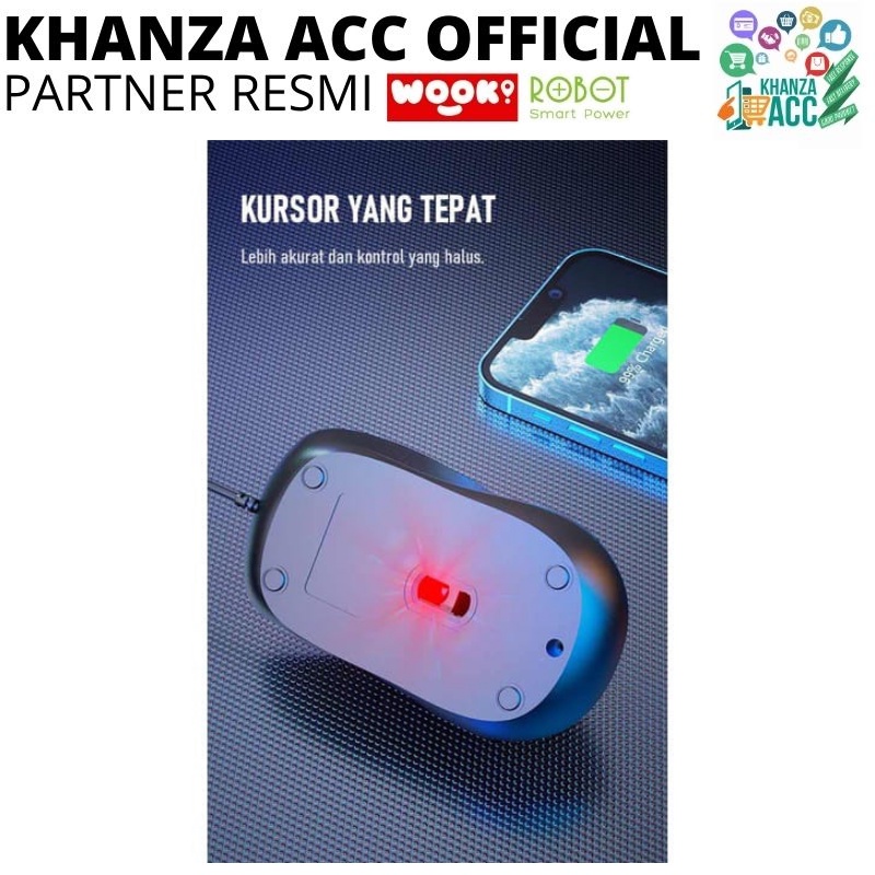 KHANZAACC ROBOT M100 Mouse Wired Laptop Komputer Office 1200 DPI