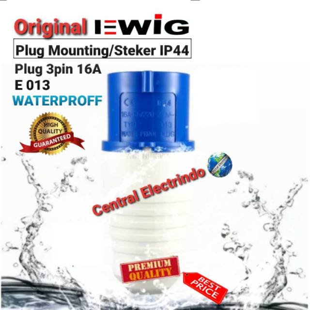 Plug Mounting/Male Steker 3Pin 16A (E013) EWIG.