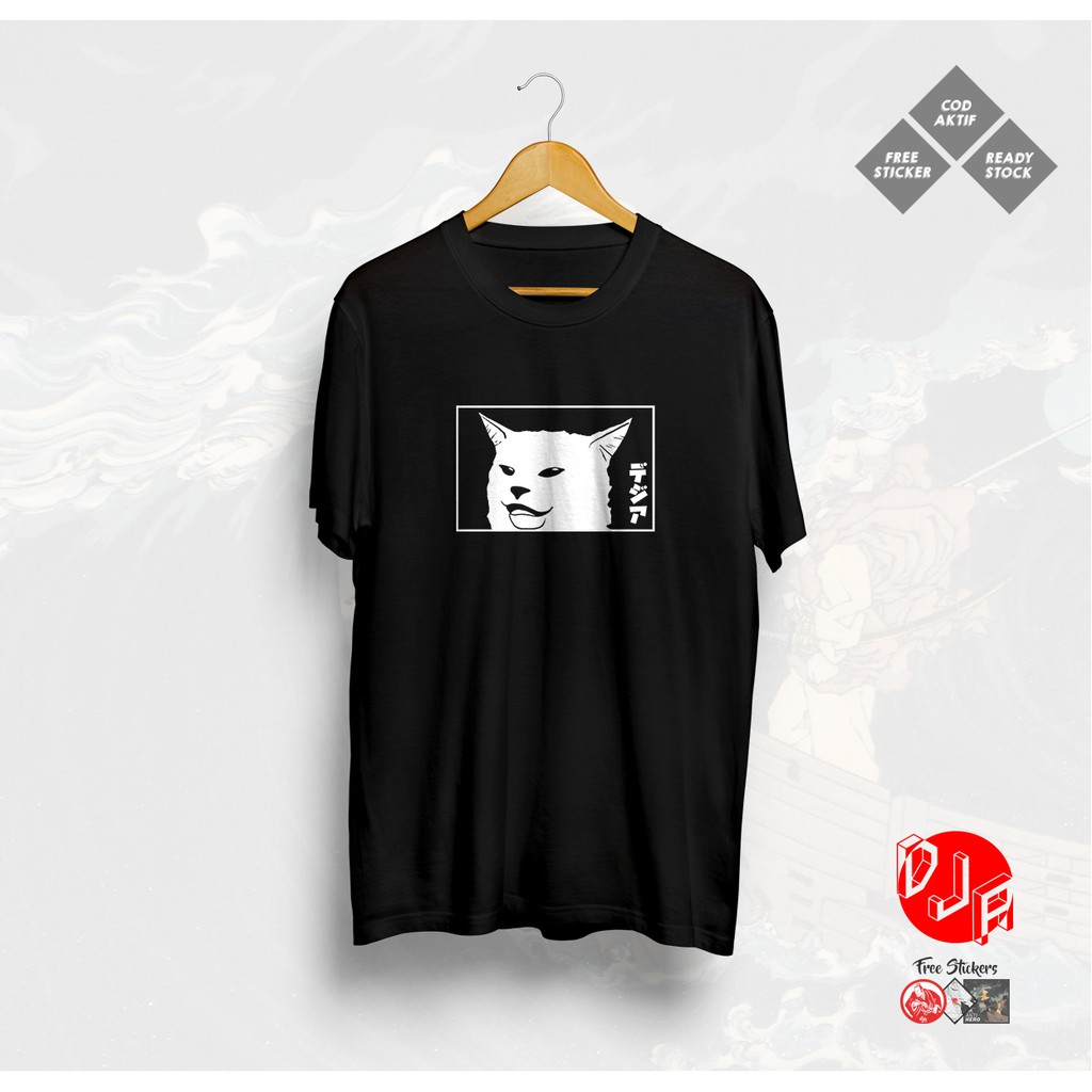 Kaos SMUDGE CAT MEME SHITPOST KUCING Kaos Distro T-Shirt